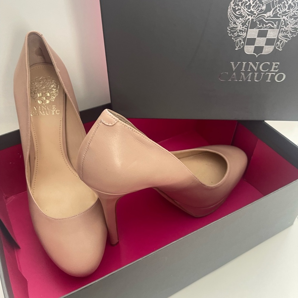 Vince Camuto Niomi Sandbar Blush Nude 4” Platform Heels w/ Box - Size 7.5